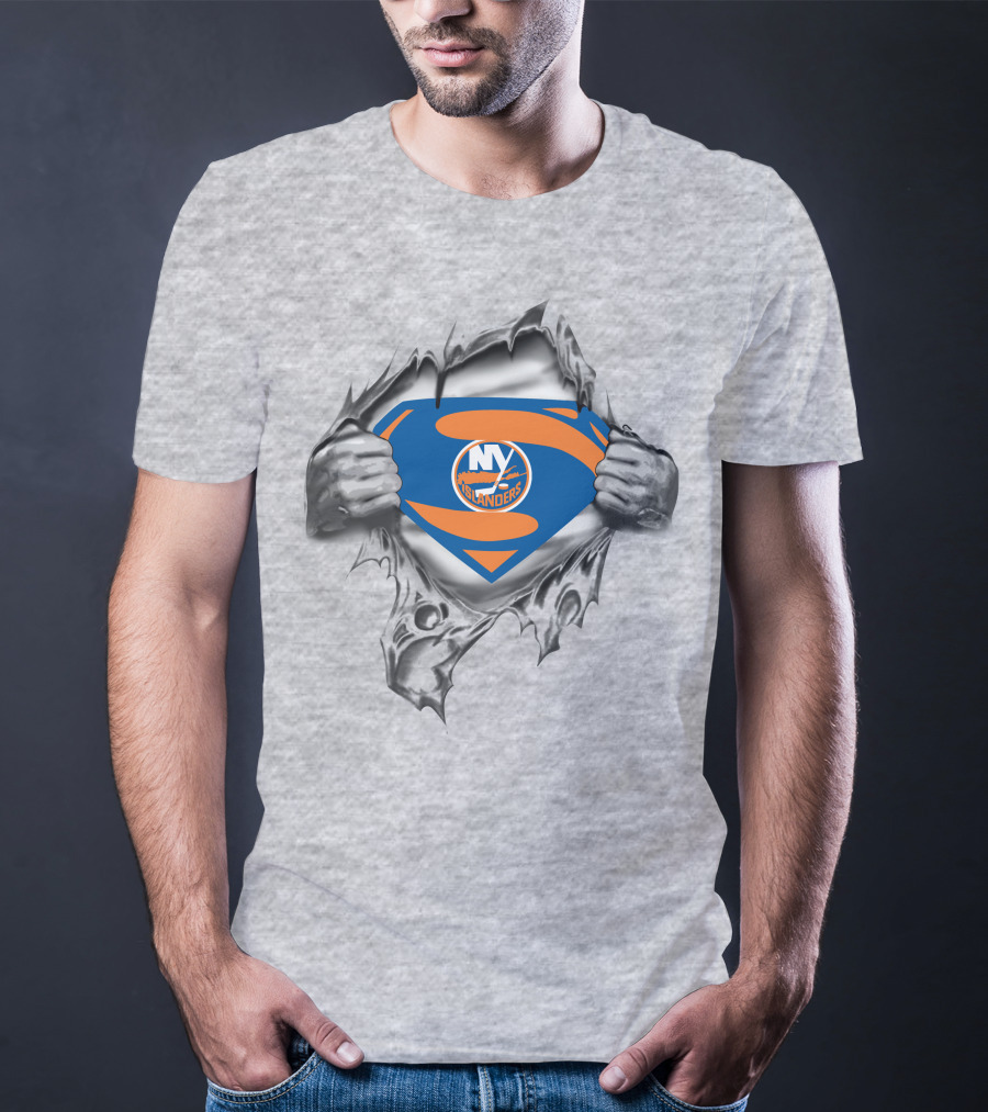 New York Islanders Superman Logo Emblem T-Shirt