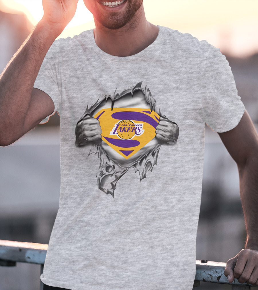 Los Angeles Lakers Superman Emblem T-Shirt