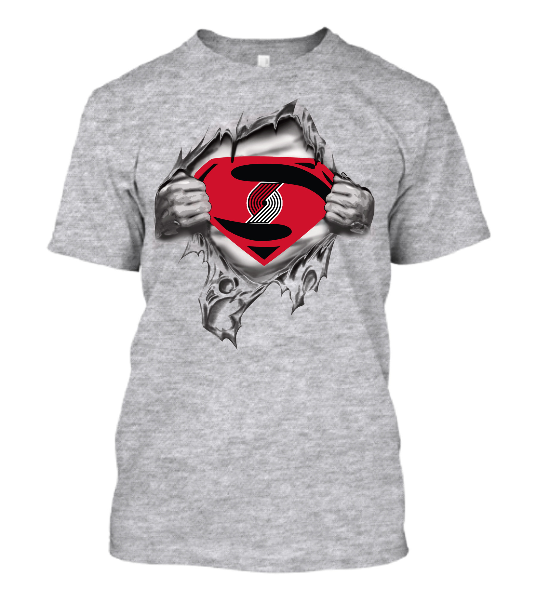 Portland Trail Blazers Superman Logo Burst T-Shirt