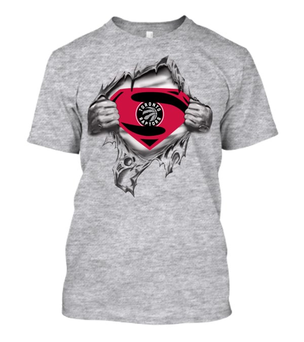 Toronto Raptors Superman Emblem Basketball Team T-Shirt