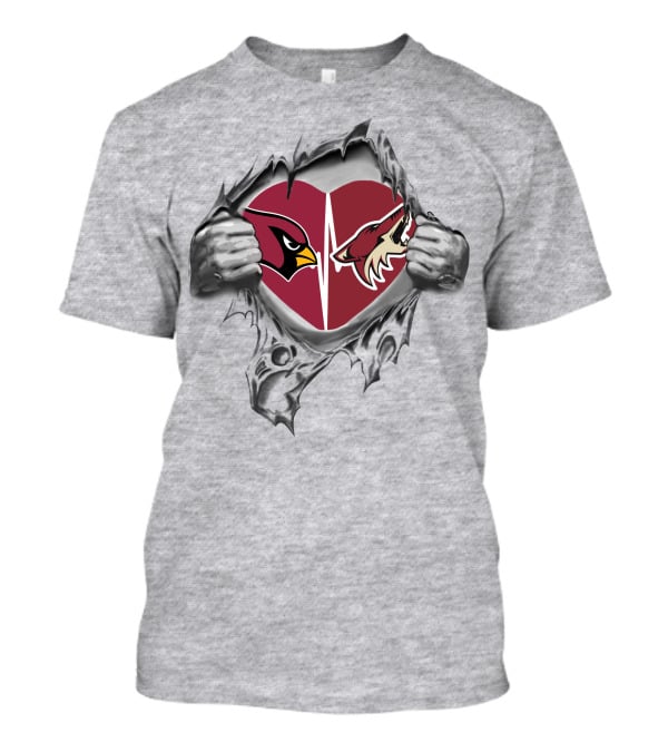 Arizona Cardinals Coyotes Heart Logo In My Heart T-Shirt