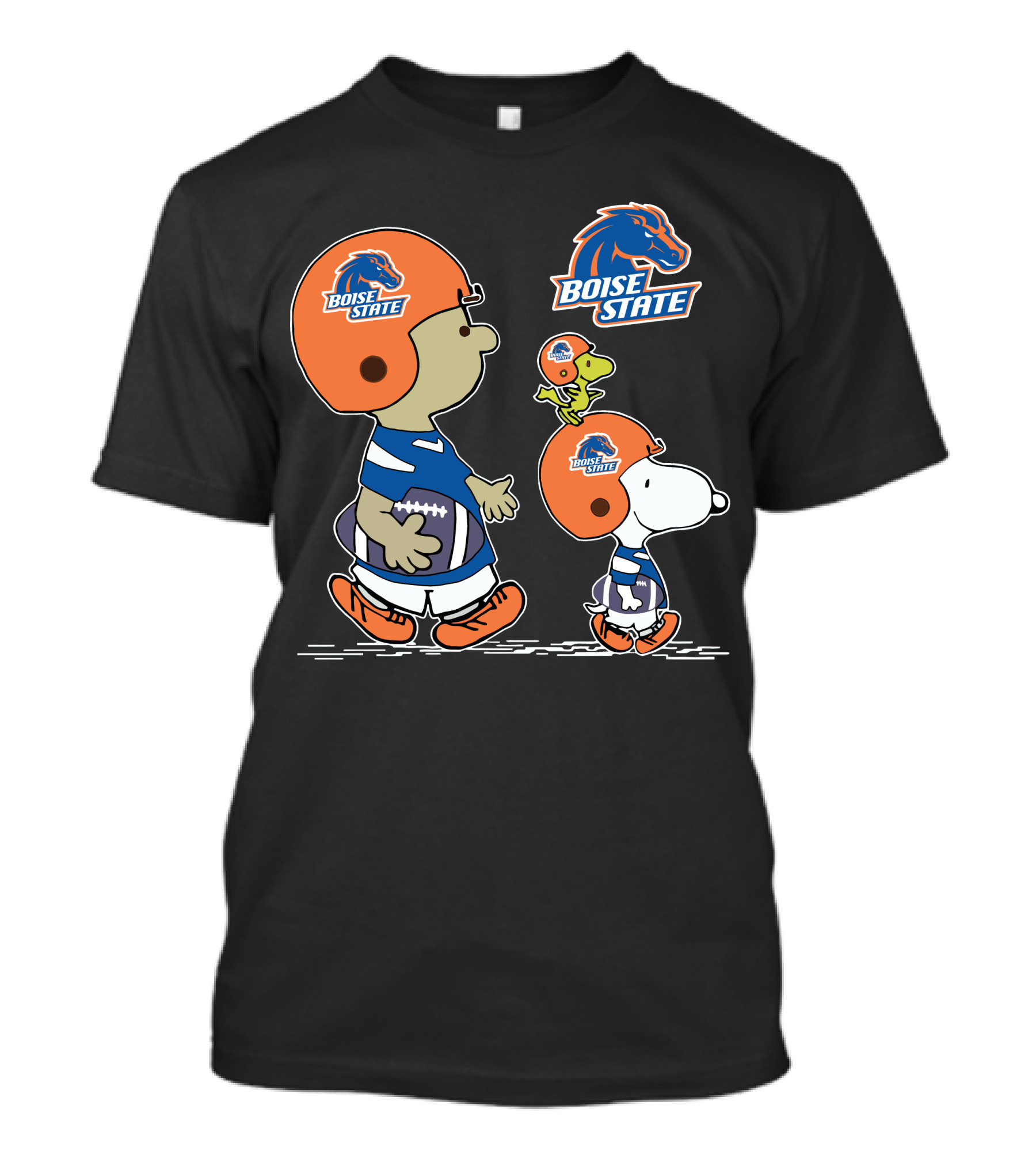 Boise State Broncos Snoopy And Woodstock Football Adventure T-Shirt
