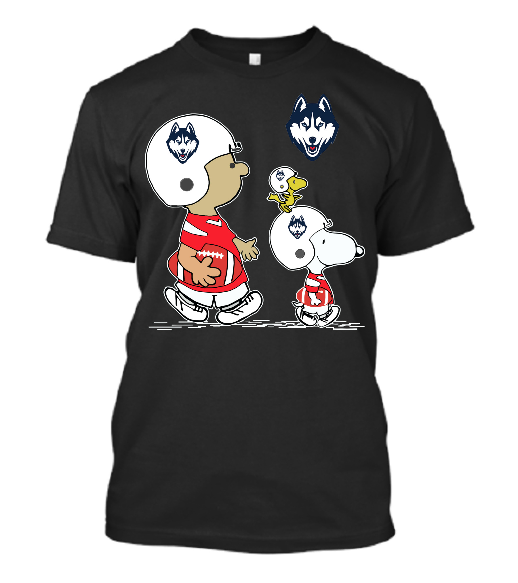 Connecticut Huskies Snoopy Football Team Pals T-Shirt