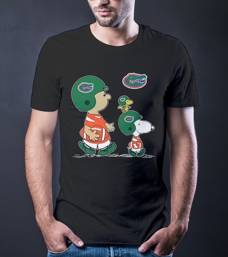 Florida Gators Snoopy And Woodstock Football Team Fan Gear T-Shirt