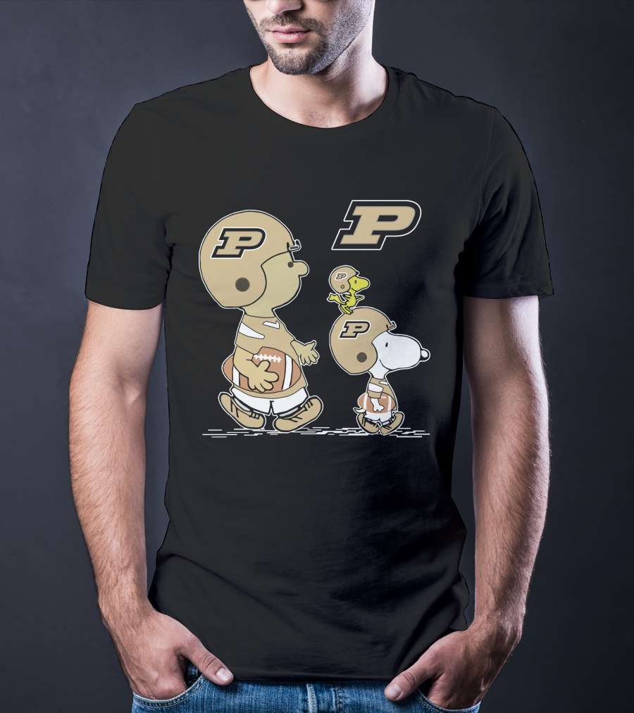 Purdue Peanuts Snoopy Football Helmet T-Shirt