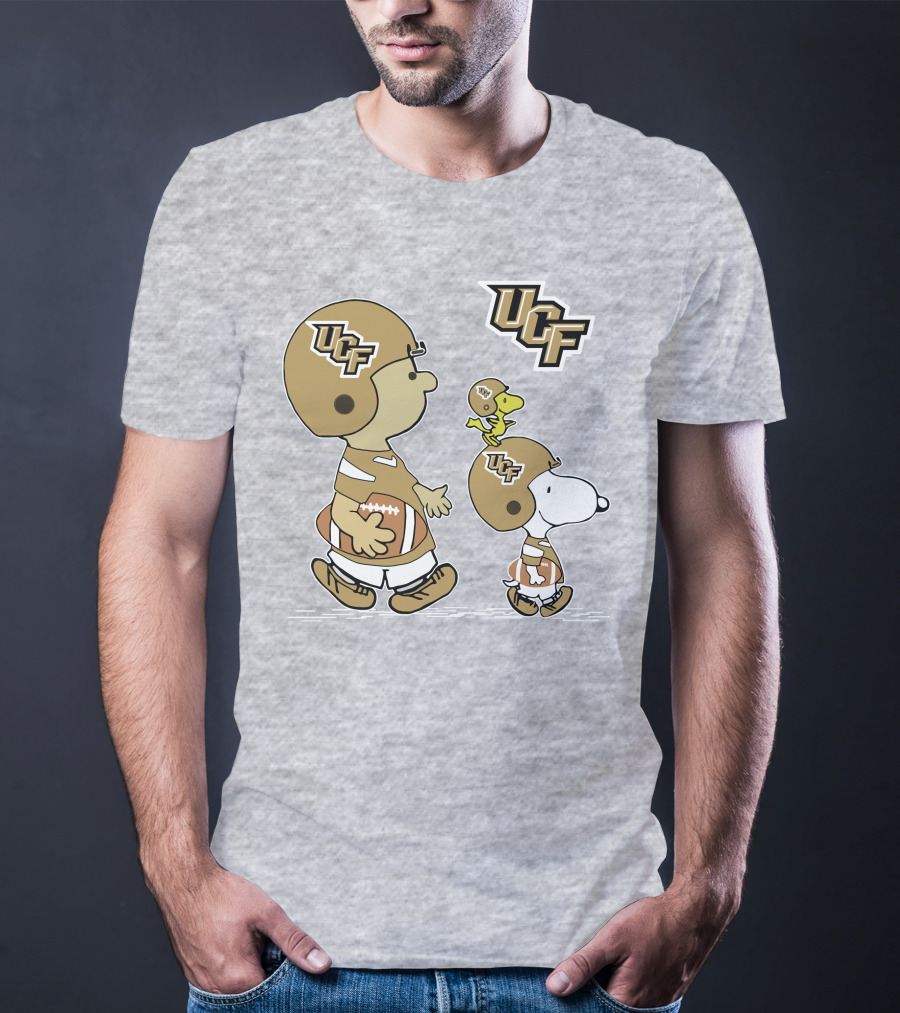 UCF Snoopy Football Charlie Woodstock Helmet Peanuts T-Shirt