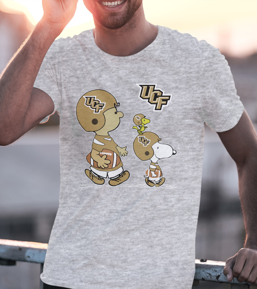 UCF Snoopy Football Charlie Woodstock Helmet Peanuts T-Shirt