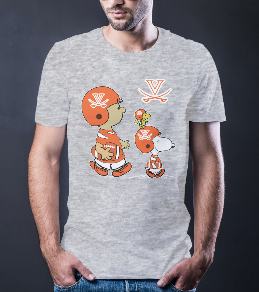 Virginia Cavaliers Snoopy Charlie Brown Football Peanuts T-Shirt