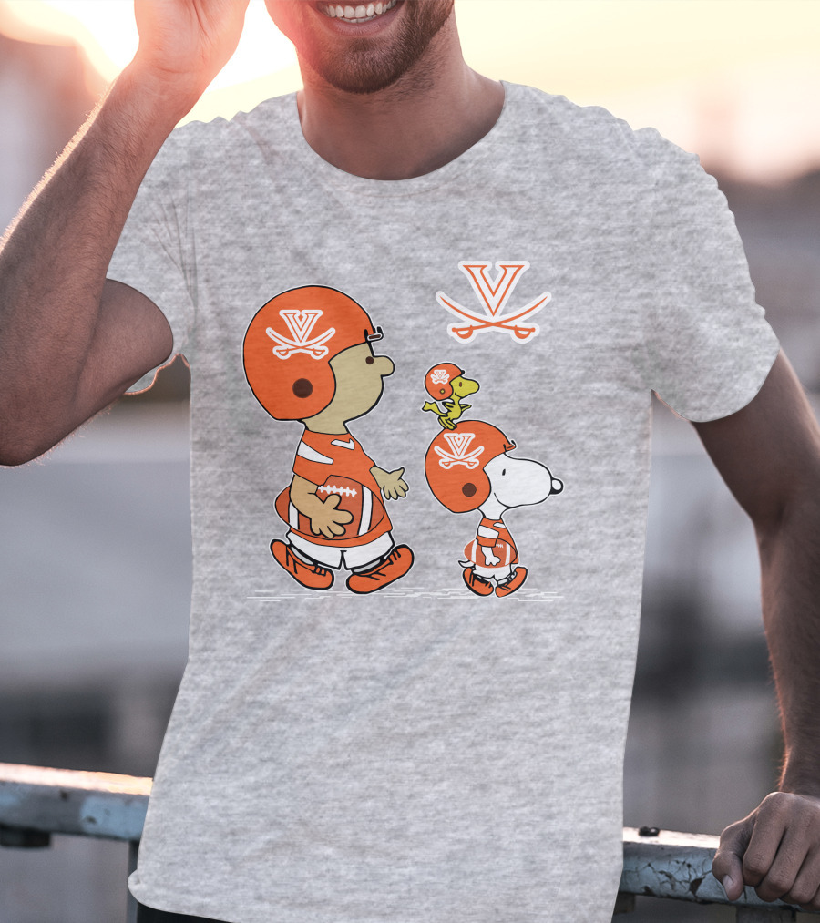 Virginia Cavaliers Snoopy Charlie Brown Football Peanuts T-Shirt