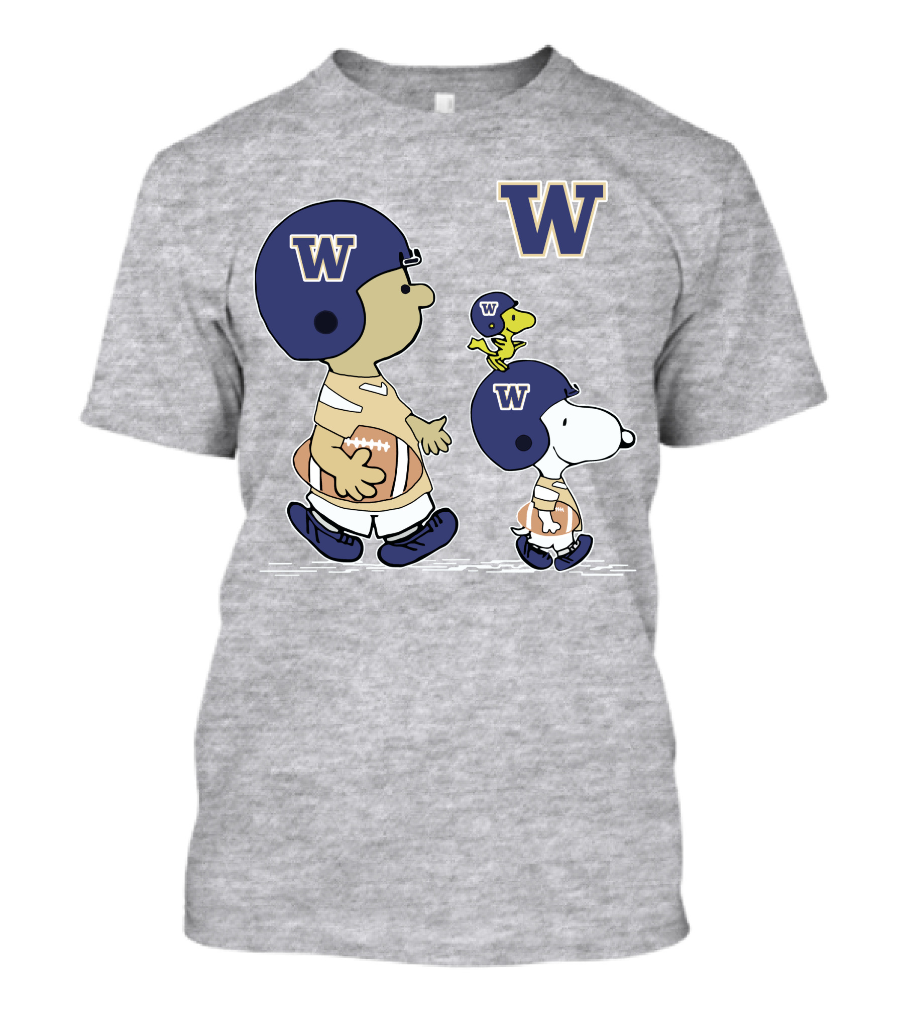 Washington Huskies Peanuts Snoopy Football Team T-Shirt