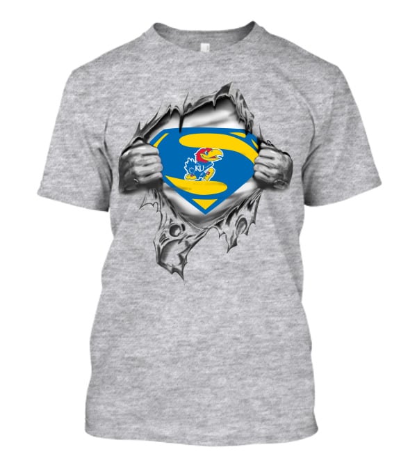 Kansas Jayhawks Superman Logo Strength Revealed T-Shirt