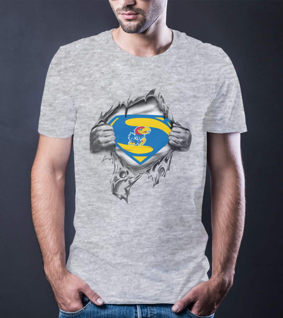 Kansas Jayhawks Superman Logo Strength Revealed T-Shirt