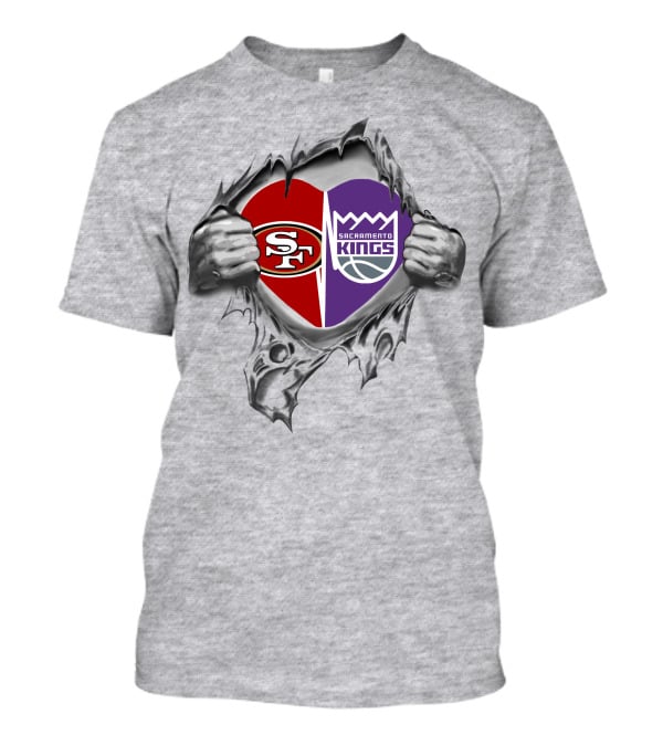 SF 49Ers Sacramento Kings Heart T-Shirt