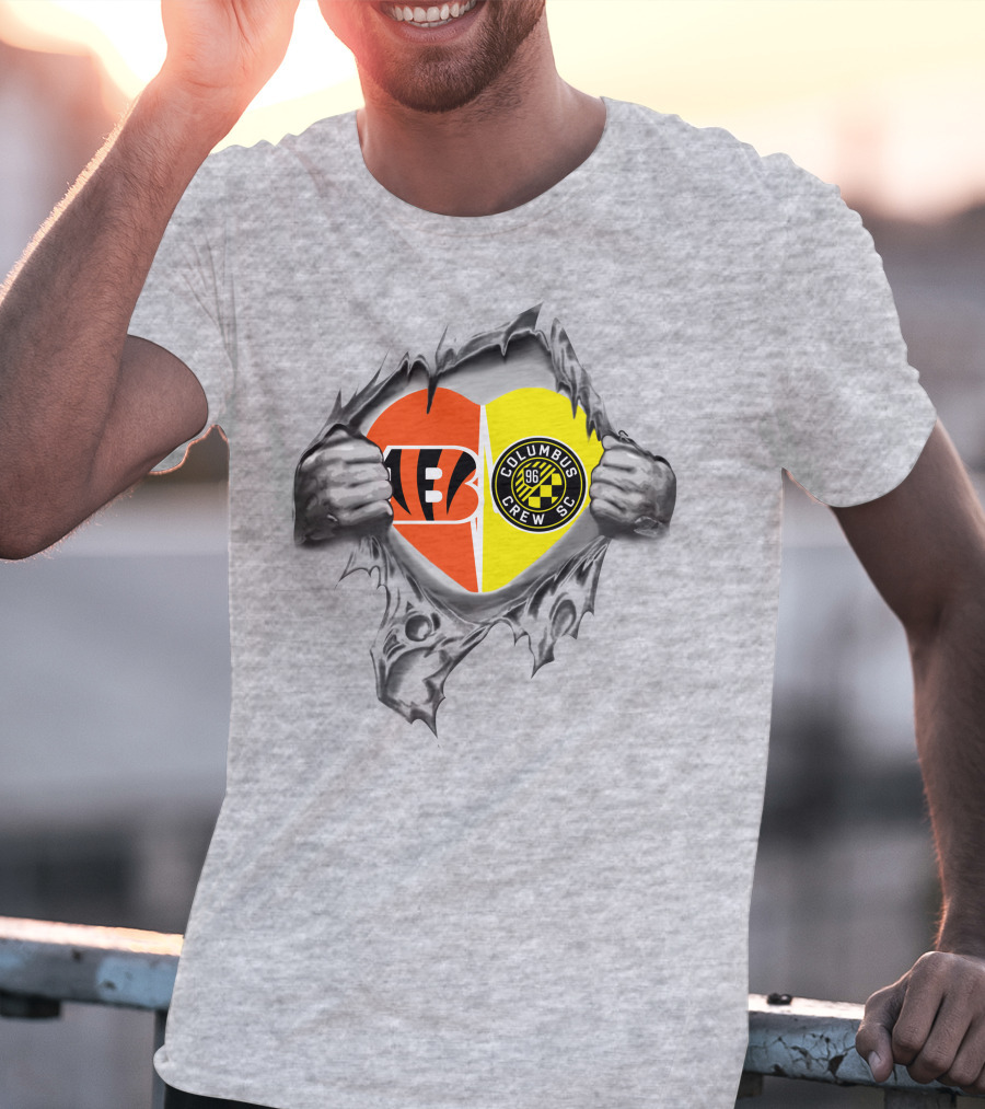 Bengals Columbus Crew SC Heart T-Shirt