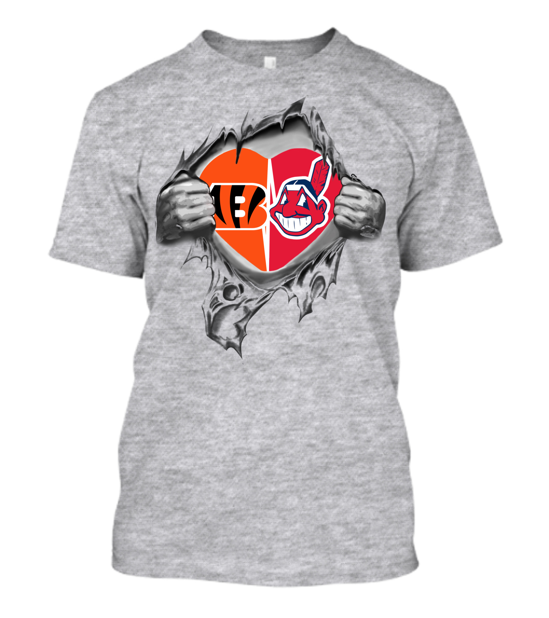 Bengals Indians Heart Inside T-Shirt