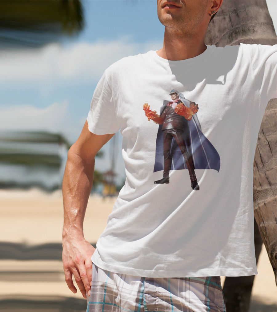 Akainu Sakazuki One Piece Character With Flame Fists T-Shirt