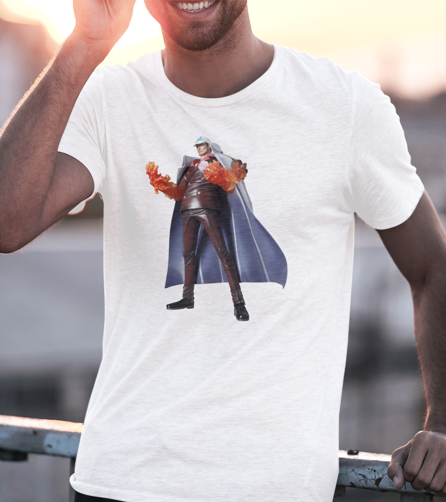 Akainu Sakazuki One Piece Character With Flame Fists T-Shirt