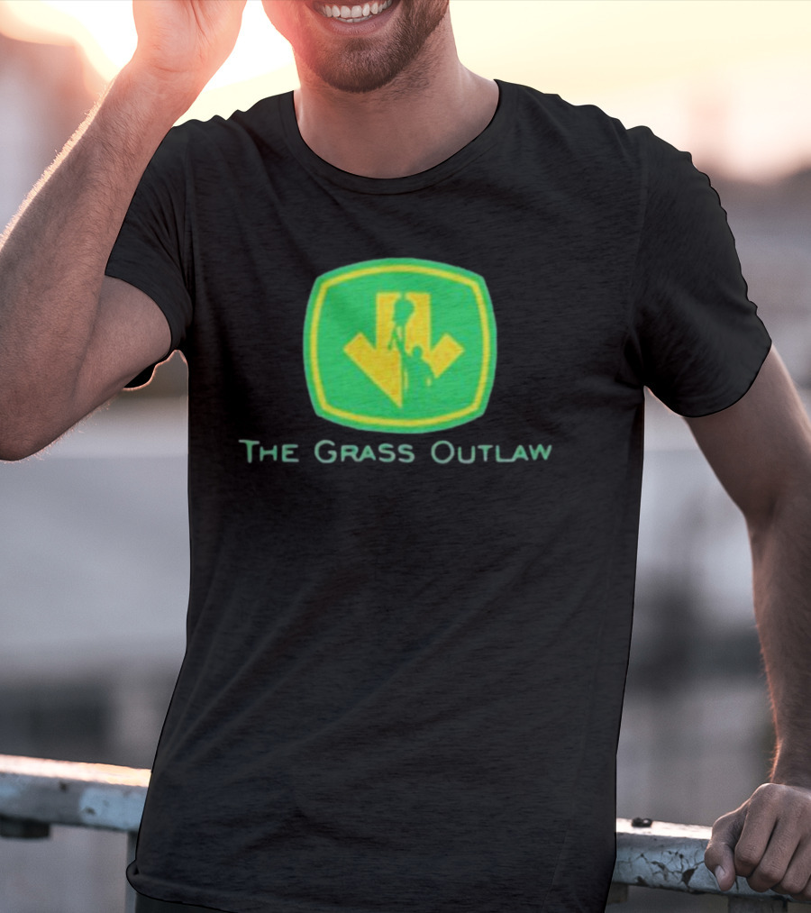 Box Of Gimmicks Merch The Grass Outlaw Green Shield Arrow T-Shirt