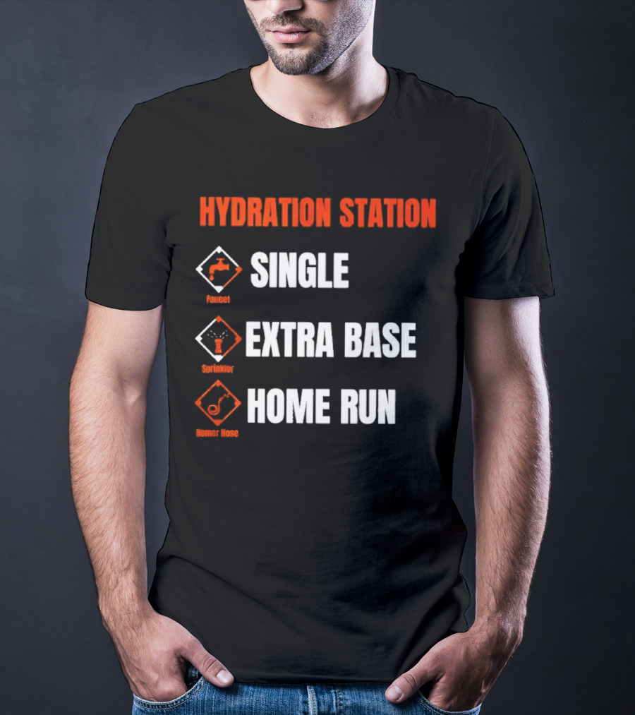 HYDRATION STATION Faucet Sprinkler Homer Hose T-Shirt