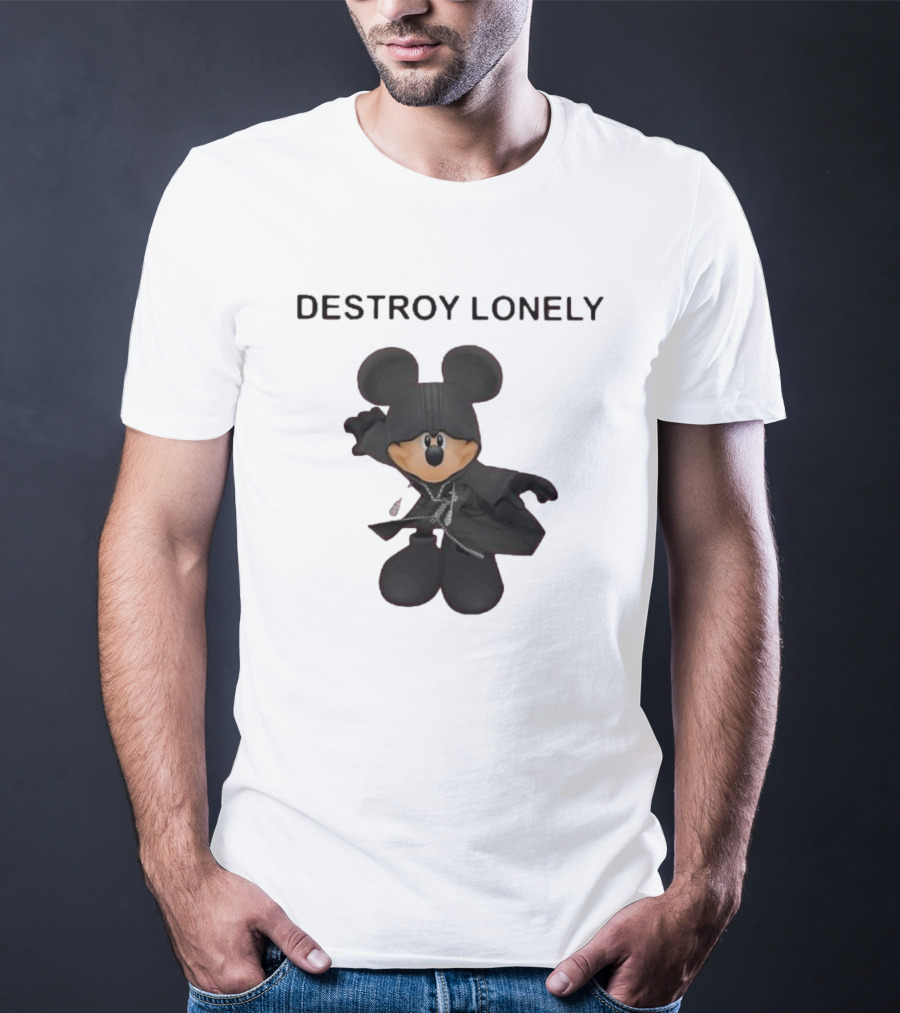 Destroy Lonely Mickey Mouse Black T-Shirt