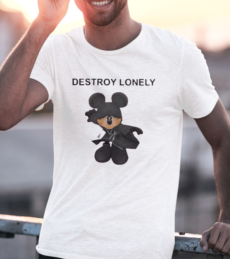 Destroy Lonely Mickey Mouse Black T-Shirt