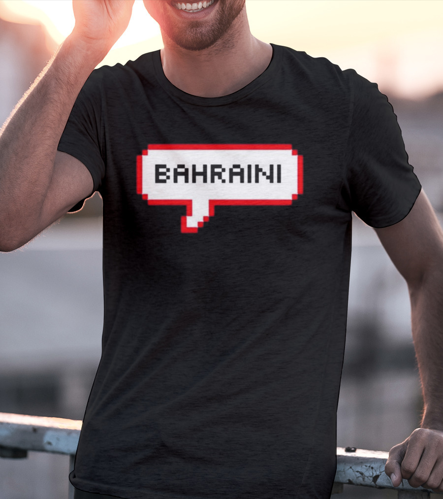 Bahraini Bahrain Pixel Speech Bubble T-Shirt