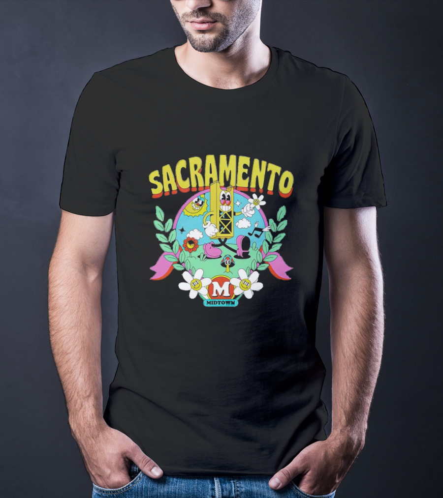 University Of Sacramento Midtown Cartoon Crest T-Shirt