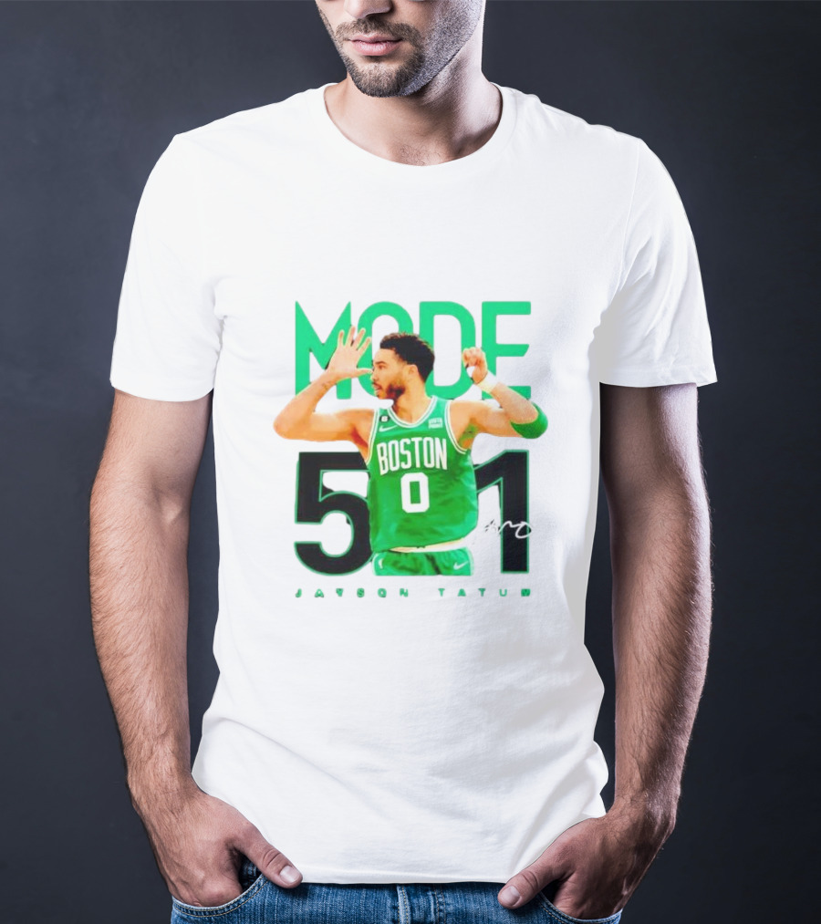 Jayson Tatum Boston Mode 51 Signature Points Game T-Shirt