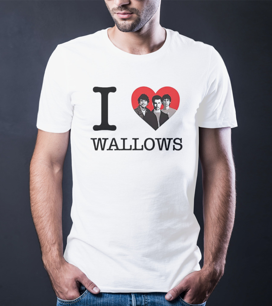 I Love Wallows Band Trio Red Heart T-Shirt