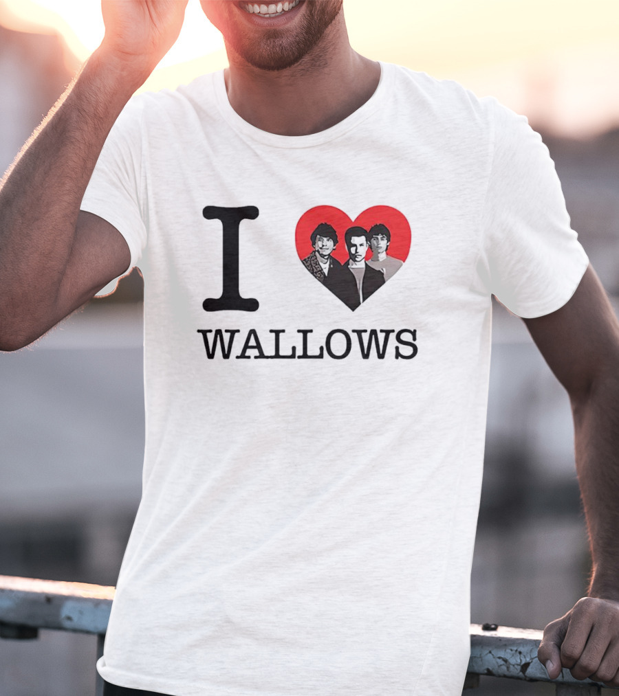 I Love Wallows Band Trio Red Heart T-Shirt