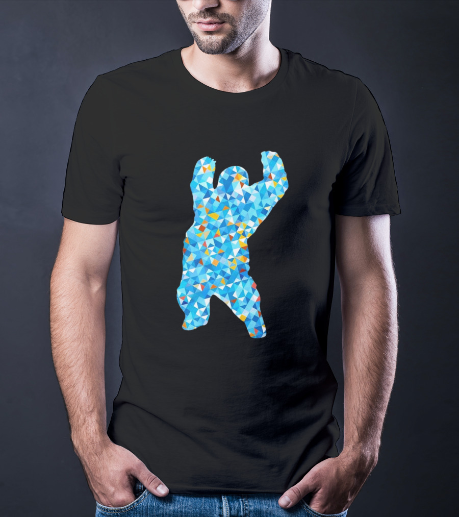 Monster Madness Polygon Pattern Style Gorilla Shape T-Shirt
