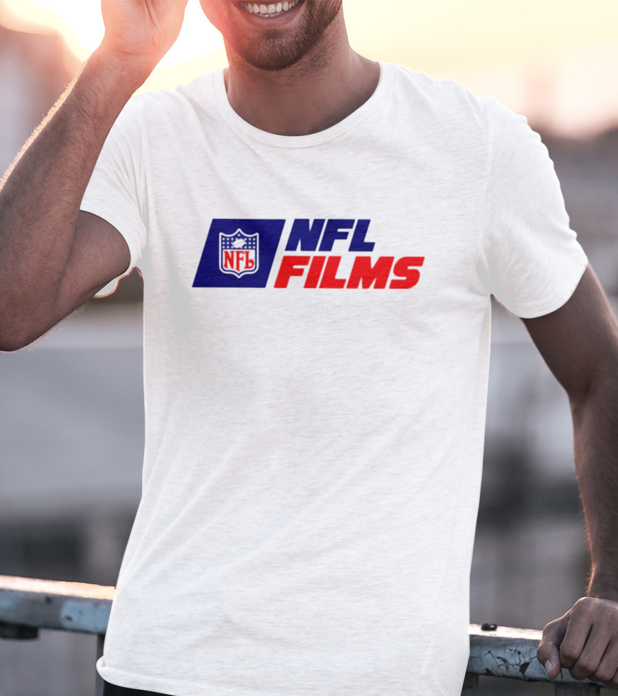 NFL Films Official Logo With Red And Blue Shield T-Shirt