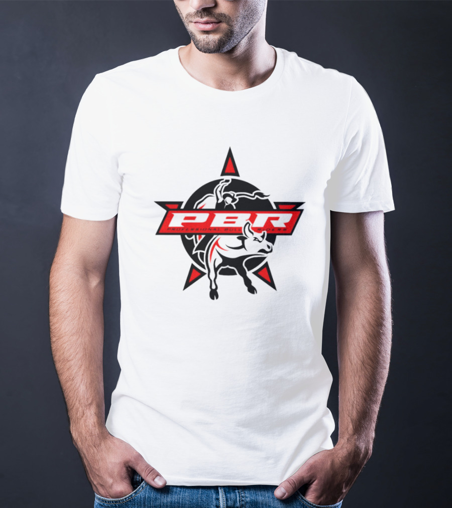 PBR Professional Bull Riders Bull Logo With Stars T-Shirt