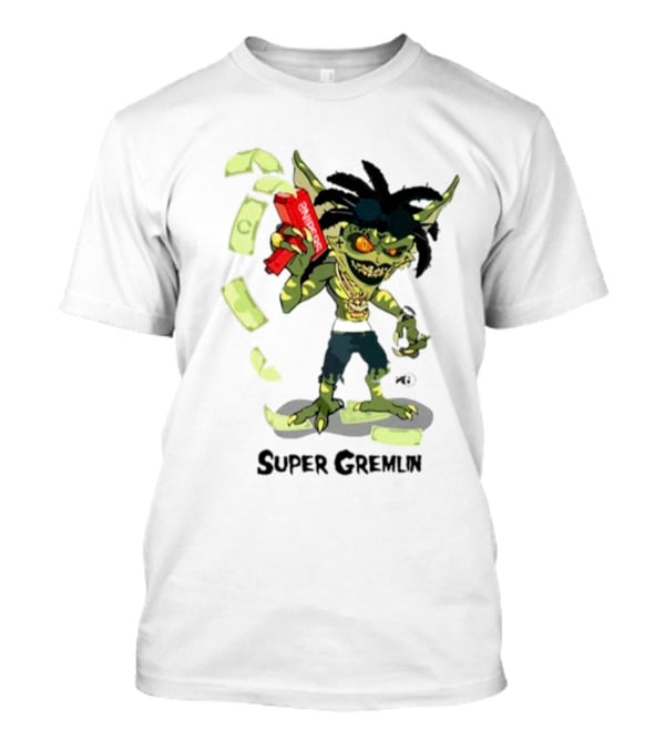 Sniper Gang Super Gremlin Cartoon With Cash And Red Gun T-Shirt