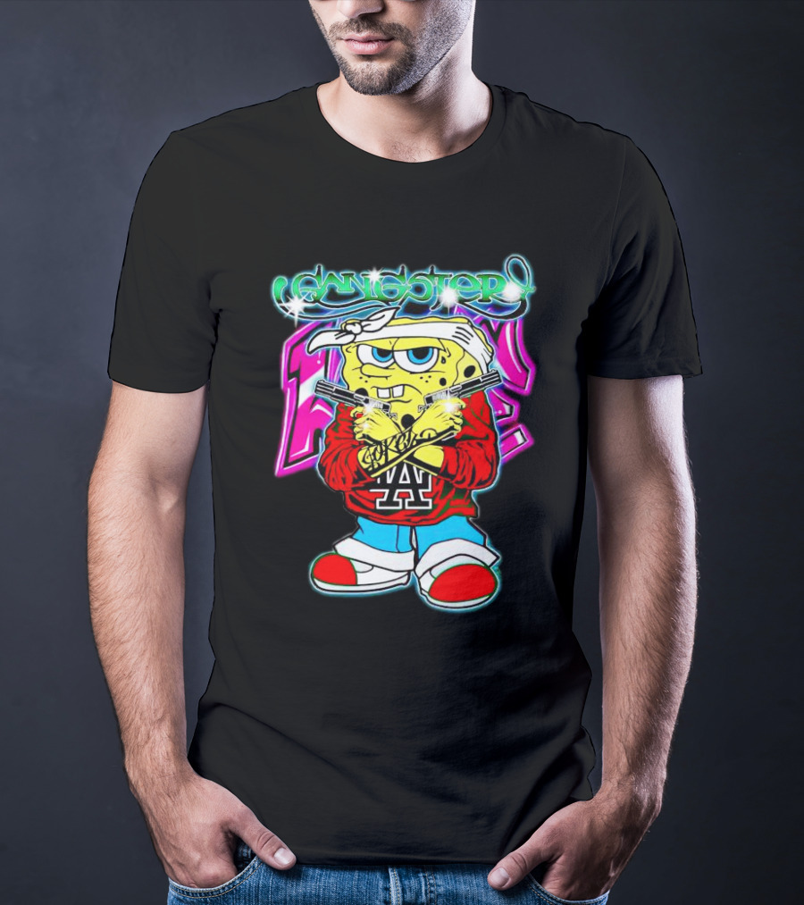 Gangster SpongeBob LA Crossed Arms T-Shirt
