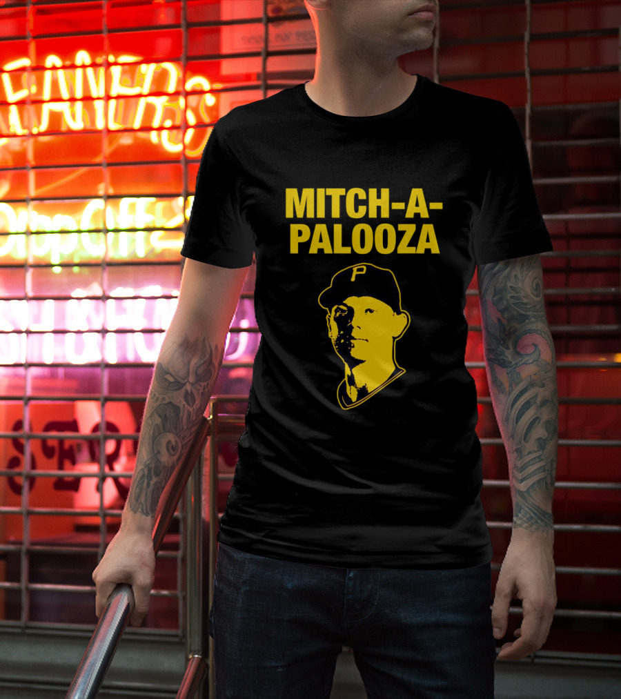 Pittsburgh Pirates Mitch-a-Palooza Bold Yellow Baseball Player T-Shirt