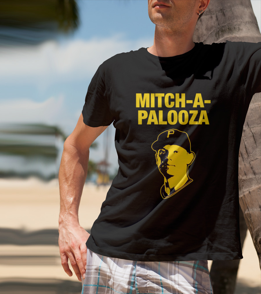 Pittsburgh Pirates Mitch-a-Palooza Bold Yellow Baseball Player T-Shirt