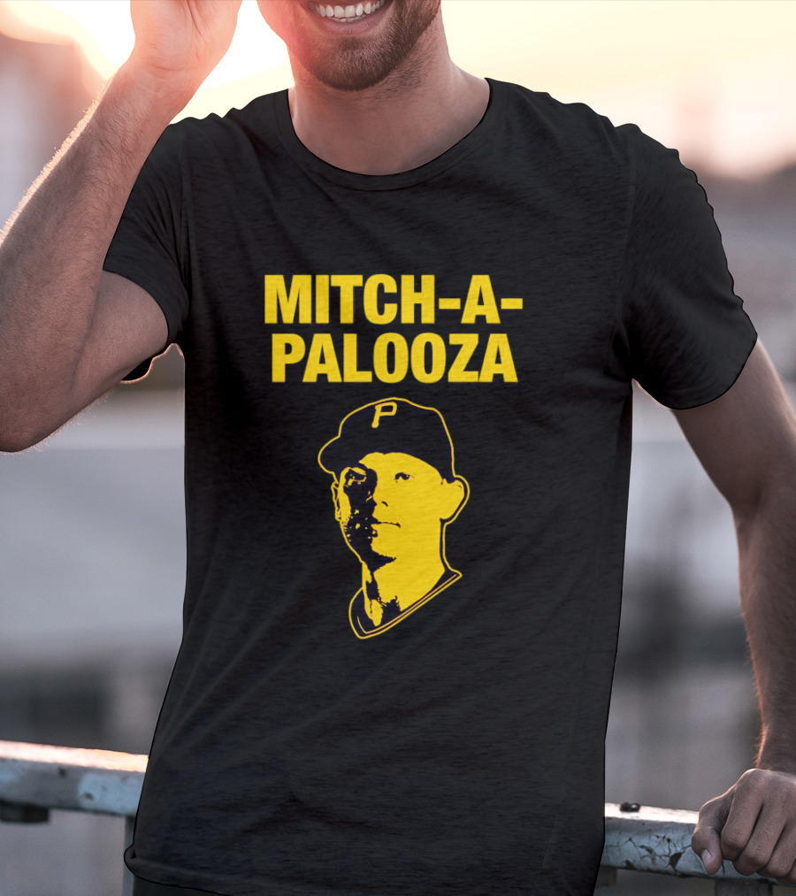 Pittsburgh Pirates Mitch-a-Palooza Bold Yellow Baseball Player T-Shirt