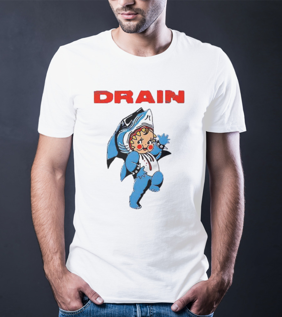 Drain Kewpie Shark Costume Charm T-Shirt