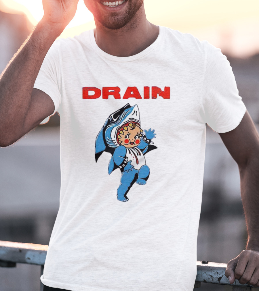 Drain Kewpie Shark Costume Charm T-Shirt