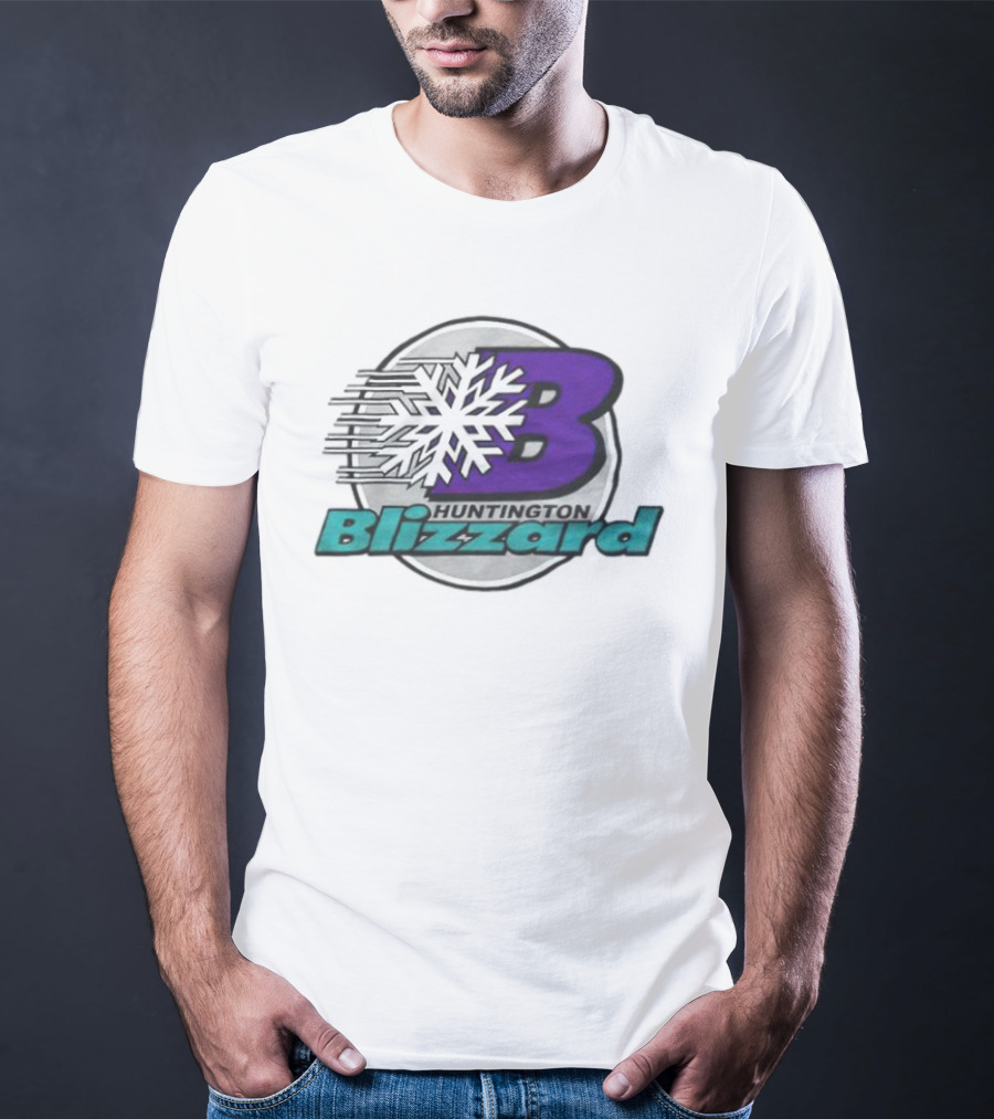 Huntington Blizzard Snowflake Logo Bold Letter B T-Shirt