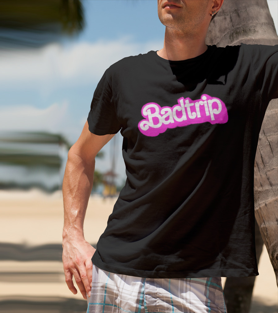 Linya-Linya Badtrip Pink Bubble Text T-Shirt