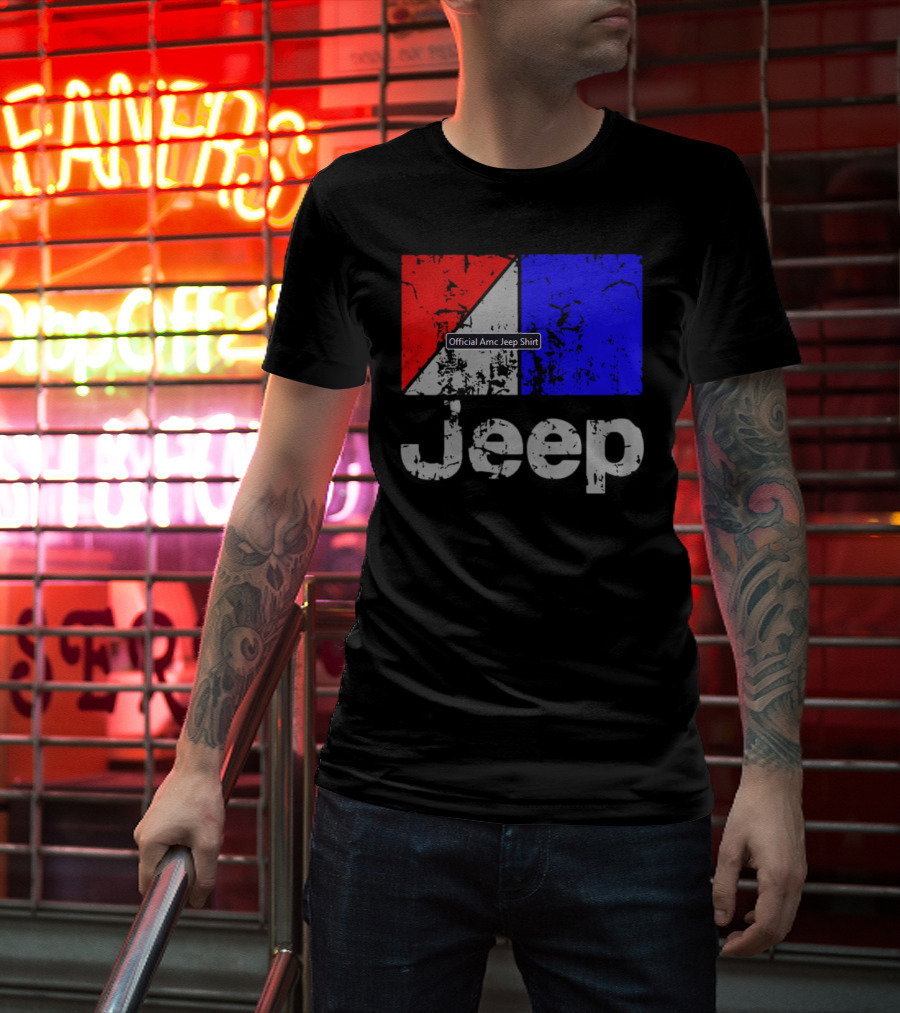 AMC Jeep Red Blue T-Shirt