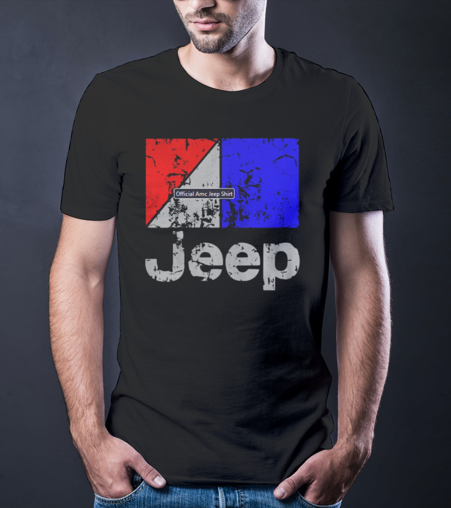 AMC Jeep Red Blue T-Shirt