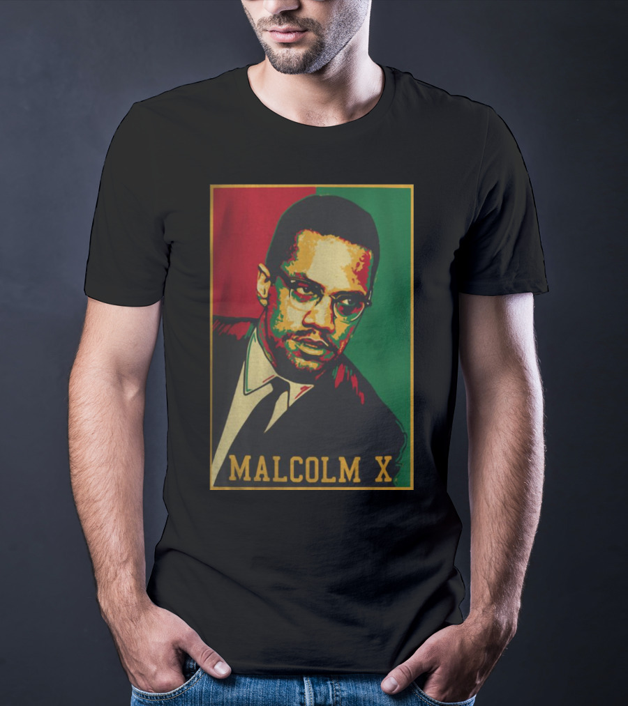 Malcolm X Red Green Black T-Shirt