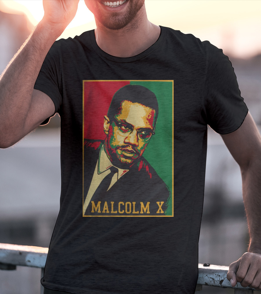 Malcolm X Red Green Black T-Shirt