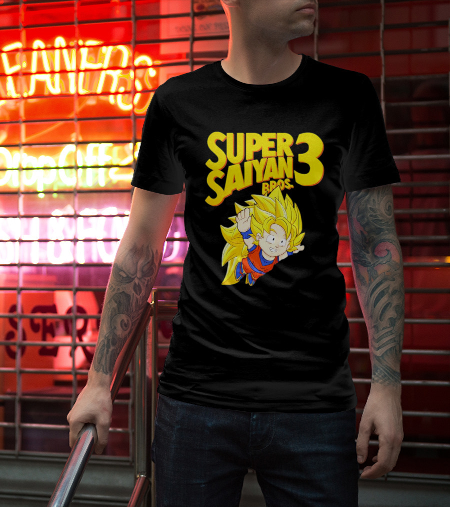 Super Saiyan 3 Bros Vintage Gaming Fusion T-Shirt