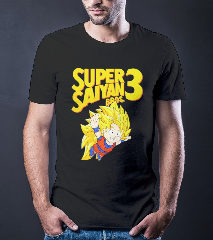 Super Saiyan 3 Bros Vintage Gaming Fusion T-Shirt