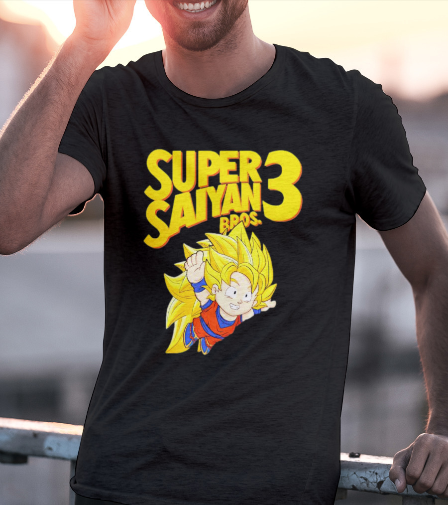 Super Saiyan 3 Bros Vintage Gaming Fusion T-Shirt