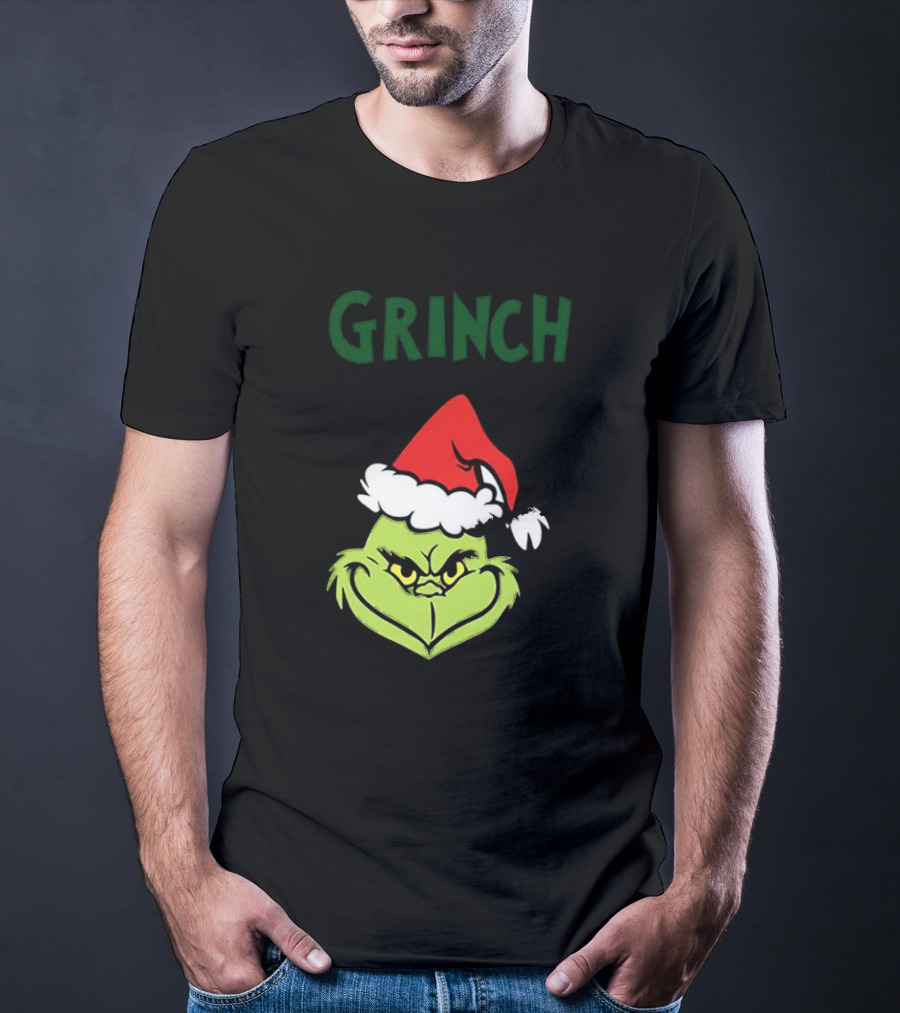The Grinch Santa Hat Christmas T-Shirt